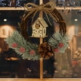 thumbnail image 5 of Luoshdecor Christmas Tree Mini Wreath Hanging Ornament, Cabinet Vine Wreaths for Kitchen Christmas, 5 of 6