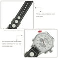 thumbnail image 3 of Reloj de pulsera de cuarzo para hombre y niño con correa de poliuretano y doble pantalla electrónica (blanco), 3 of 6