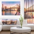 thumbnail image 1 of Queenboro Bridge Panorama at Sunset - Cityscape Canvas Print, 1 of 3