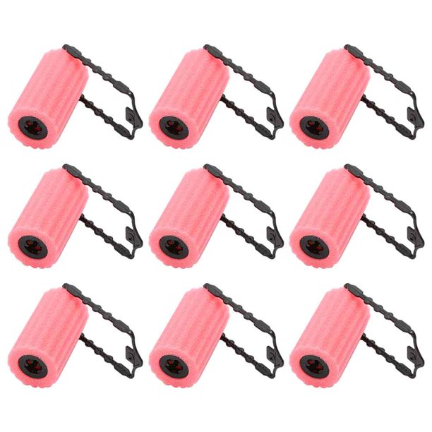12 piezas esponja rodillo esponja rizador de pelo palo herramienta de peinado de bricolaje rizador de espuma herramientas de peluquería para mujer dama niñas (rosa)