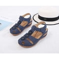 thumbnail image 4 of AXXD Sandals for Women Summer Closed-Toe Comfortable Hollow Flowers Round Toe Sandals Soft Sole Shoes, 4 of 8