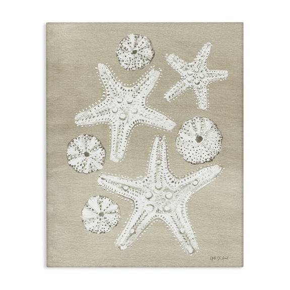 Stupell Industries Sandy Beach Treasures Coastal Painting Gallery Wrapped Canvas Art Print Wall Art, 16 x 20