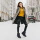 thumbnail image 2 of Botas de nieve para mujer, zapatos de invierno con forro polar cálido, botines hasta el tobillo, cómodos, sin cordones, impermeables, para senderismo al aire libre, 2 of 5