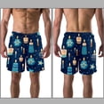 thumbnail image 3 of luoweisi Men's Beach Shorts Quick Dry Swim Trunks with Mesh Lining Candle 2XL, 3 of 5