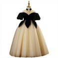 thumbnail image 4 of Vestido infantil estilo coreano Vestido de princesa hinchado para niña Modelo de moda Vestido de piano para presentadora de niña, 4 of 6