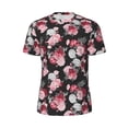 thumbnail image 6 of Rocae Rose Flowers for Men's Mesh Quick-Dry Short Sleeve Workout T-Shirt,Mens Crew Neck Tee Lightweight Soft Classic T Shirts 5X-Large, 6 of 9