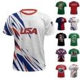 thumbnail image 2 of 2026 New USA Soccer Jersey Men, United States Jersey Soccer, Jersey USA Crew Neck Short Sleeve Football Shirt, USA Flag Soccer Jersey for Adult(White, M), 2 of 5
