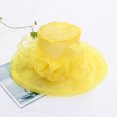 thumbnail image 2 of Women Derby Hats Church Dress Floral Tea Party Fascinators Bridal Organza Wedding Hat, 2 of 8