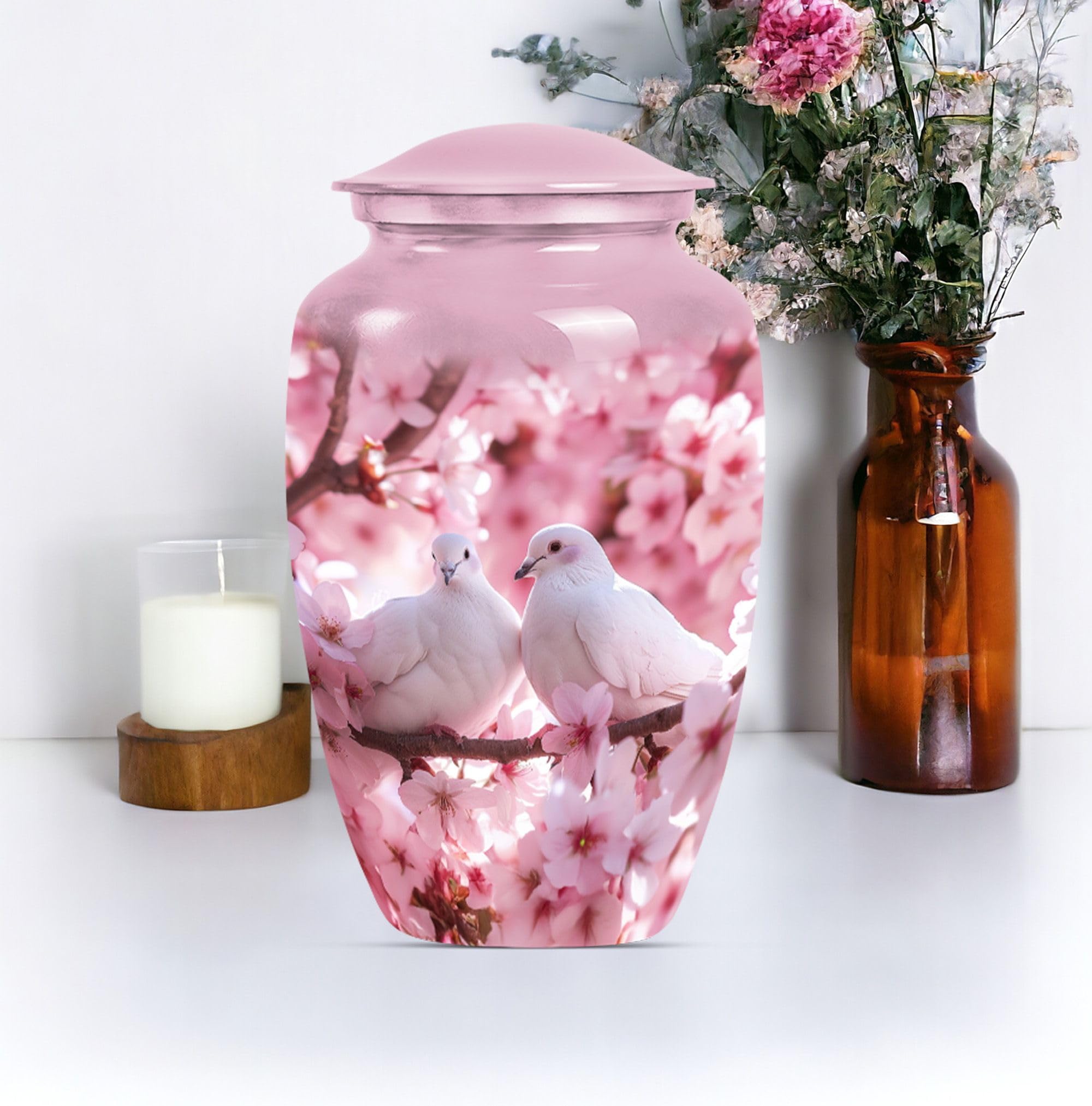 SUBSH Beautiful Dove Urn, 10 Inch Urn, Large Urns for Human Ashes, Urns for Human Ashes, Pet Urns for Dogs Ashes, Cat Urns for Ashes, Decorative Urns, Urn for Human Ashes Adult Male