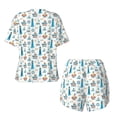 thumbnail image 5 of Picia Lighthouse And Sea Pajamas Sets for Women Soft Short-Sleeved Pjs with Lounge Shorts Two Piece Sleepwear-X-Large, 5 of 9