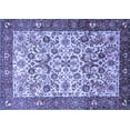 thumbnail image 1 of Ahgly Company Machine Washable Indoor Rectangle Persian Blue Traditional Area Rugs, 5' x 7', 1 of 4