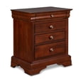 thumbnail image 3 of New Classic Versailles 4-Piece Wood Queen Bedroom Set with Nightstand in Cherry, 3 of 6