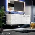 thumbnail image 2 of Eviva Axel 60 Inch Vanity with an Integrated Single SInk Acrylic Basin in White, 2 of 5