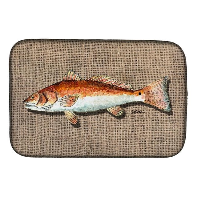 Carolines Treasures 8736DDM Tapis de Séchage pour Plats de Poisson Rouge