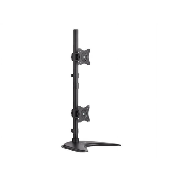 Eaton Tripp Lite Series Dual Vertical Flat-Screen Desk Mount Monitor Stand Clamp Swivel Tilt 15" to 27" Flat Screen Displays - Mounting kit (desk mount) - for 2 LCD displays - metal - black - screen size: 15"-27" - desk-mountable