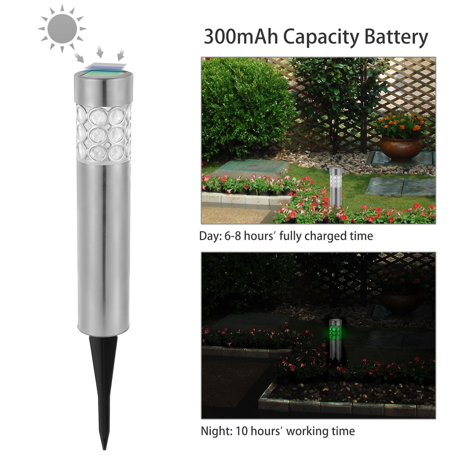 6 Pack Outdoor Solar Light IP44 Waterproof RGB Garden Lamp Landscape Lawn Décor Light