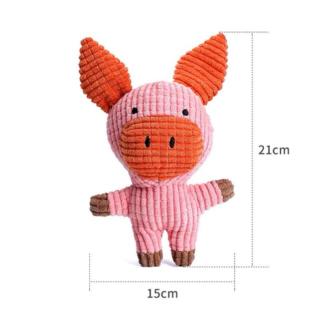 Pet Interactive Plush Toys Rabbit Cow Elephant Animal Shape Molar Chew Toys For Medium Large Dogs Cats He Qiyong unisex