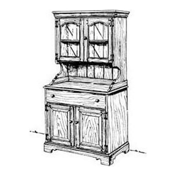Woodcraft Project Paper Plan To Build Country Buffet And Hutch - Material Not Included