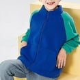 thumbnail image 2 of Youmylove Kids Boys Girls Colorblock Full Zip Polar Jacket Toddler Coat Cute Dailywear, 2 of 7