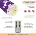 thumbnail image 5 of Iauyy Flameless Candles Battery Operated LED Pillar Candles with Remote and Timer, Purple Pattern-A Set of 2 （M), 5 of 8