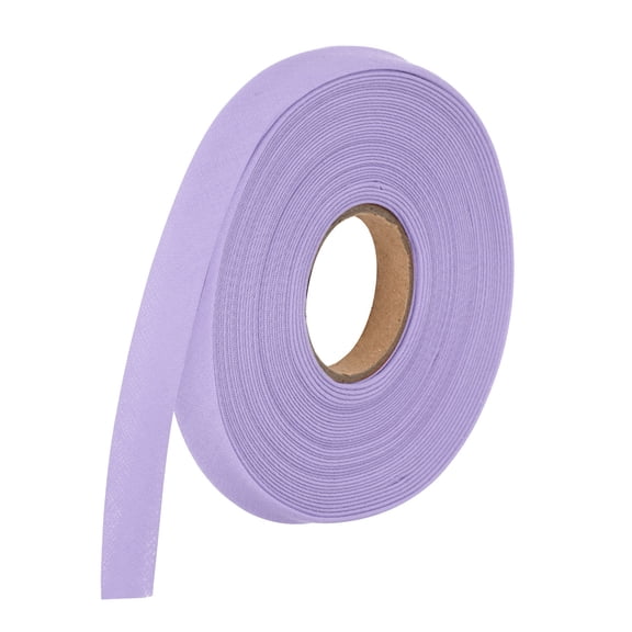 1 Inch Double Fold Bias Tape Polyester Continuous Bulk Bias Tape for Sewing, Seaming Quilting Hemming Binding Crafts (Light Purple 6 Yards)