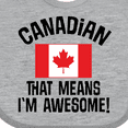 thumbnail image 4 of Inktastic Canada Flag Awesome Canadian Boys or Girls Baby Bib, 4 of 4