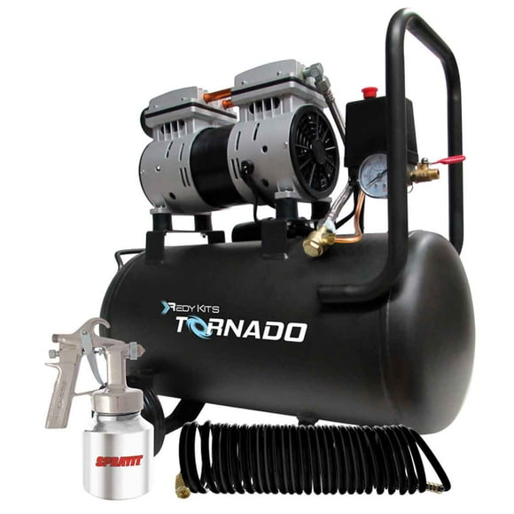 Compresor 1 HP 24 L Goni 37007-PROMO Pistola presion baja Manguera