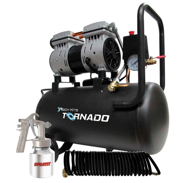 Compresor 1 HP 24 L Goni 37007-PROMO Pistola presion baja Manguera