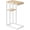 White + Natural, variant on Foldable End Table, C Shaped Side Table with Storage Shelf, Small Snack Table Suitable for Living Room Bedroom Small Spaces, Easy Assembly, Rustic Brown BF29SF01
