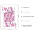 thumbnail image 2 of HAUS AND HUES Pink Queen of Hearts | Queen Poster Aesthetic Pictures for Wall Posters for Bedroom, Aesthetic Pink Art, Girls Pink Wall Decor | UNFRAMED 24” x 36”, 2 of 6