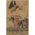 thumbnail image 2 of Kitagawa Utamaro 17x24 Black Ornate Framed Double Matted Museum Art Print Titled: Portrait of Beauty, Hanamurakasi and Tama-Ya (Late 18th Century-Ca. 1806), 2 of 5