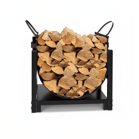 EDX 18x13x17 inch Black Fireplace Stand, 110 lbs Capacity Steel Hearth Base for Indoor Wood Stove,Black