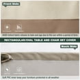 thumbnail image 3 of Summit Living Round Patio Furniture Cover 71" D x 23" H Outdoor Table and Chair Set Cover 600D Oxford for Garden Round Dining Set, Beige & Brown, 3 of 9