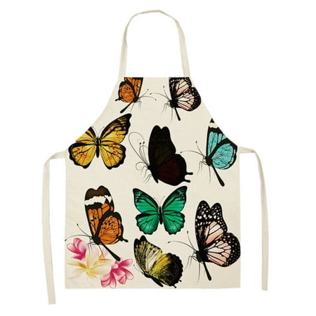 

AIEOTT 1pc Parent Adult The Family Kitchen Lovely Print Linen Family Aprons
