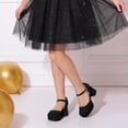 thumbnail image 5 of DREAM PAIRS Girls' Platform Mary Jane Pumps Chic Chunky High Heel Dress Shoes with Rhinestone Buckle Comfortable Square Toe Party Shoes for Kids, 5 of 6