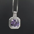 thumbnail image 5 of 925 Silver Pendant Necklace Temperament Purple Zircon Inlay Pendant Chain, 5 of 5