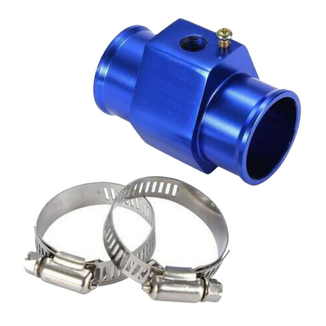 koolsoo 1pc 32mm Blue Car Water Temp Temperature Sensor Gauge Radiator Mount Adapter