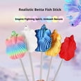 thumbnail image 2 of Betta Fish Training Wand, Acrylic Stick with Realistic Fish Topper for Flaring Exercise and Enrichment, 2 of 10