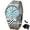 Skyblue, variant on Fashion Stainless Steel Textured Luminous Dial Watch Outdoor Sports Men's Business Leisure Quartz Watch Waterproof Watch