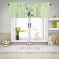 thumbnail image 5 of Valances for Windows Easter Gnome Colorful Eggs Carrot Rod Pocket Short Curtain for Bathroom Living Room Bedroom Flower Happy Quote on Green 1 Panel 54x18in, 5 of 9