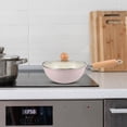 thumbnail image 4 of HLONK Small Nonstick Wok Round Deep Frying Pan with Helper Handle and Lid Kitchen Skillet Pan Induction Cookware Woking Pan Skillet for Daily Use, 4 of 8