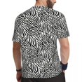 thumbnail image 3 of T Shirt For Men Zebra Stripes T-Shirt Animal Skin Print Harajuku Gym Short Sleeves Quick Dry Tops Su, 3 of 7