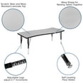 thumbnail image 5 of BizChair 86" Oval Wave Flexible Laminate Activity Table Set with 12" Student Stack Chairs, Grey/Black, 5 of 15