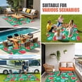 thumbnail image 4 of Summer Watermelon Outdoor Rug for Patio/Deck/Porch, Non-Slip Large Area Rug 4 x 6 Ft, Green Tropical Ice Cubes Cartoon Indoor Outdoor Rugs Washable Area Rugs, Reversible Camping Rug Carpet Runner, 4 of 8