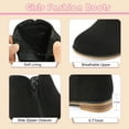 thumbnail image 5 of HOMEHOT Girls Ankle Boots Zipper Low Heels Dressing Shoes Toddler Size 9 Black Female, 5 of 6