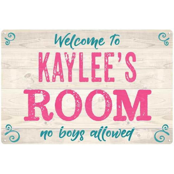 KAYLEE'S Room Kids Bedroom Sign Gift 8x12 Metal Sign 108120089084