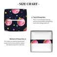thumbnail image 5 of Lsque Cartoon Donut Planets Printed Tissue Box Cover Holder, Facial Paper Organizer Dispenser,Square with Bottom Belt, PVC Leather Decorative Organizer, 5 of 8