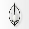 thumbnail image 2 of Mercana Drax 22"H Black Metal Decorative Wall Candle Holder, 2 of 6