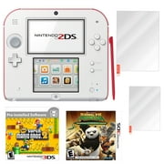 2DS Super Mario Bros 2 Scarlet Red with Kung Fu Panda and Screen Protector
