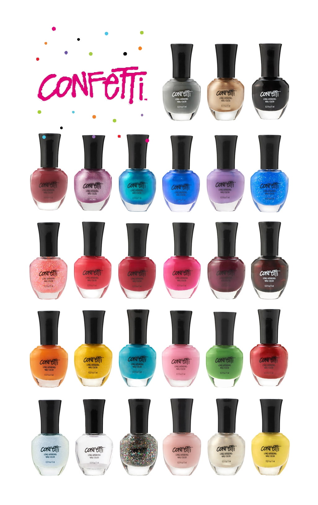 Lot of Confetti Nail Polish Gift Set 10piece Random Collection No